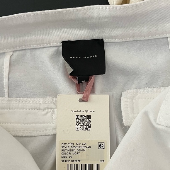 Alex Marie Meryl Ivory Denim Trousers Pants - Picture 6 of 11